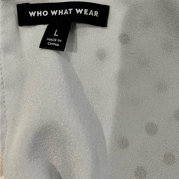 Who What Wear long polka dot dress. size L - Picture 5 of 6